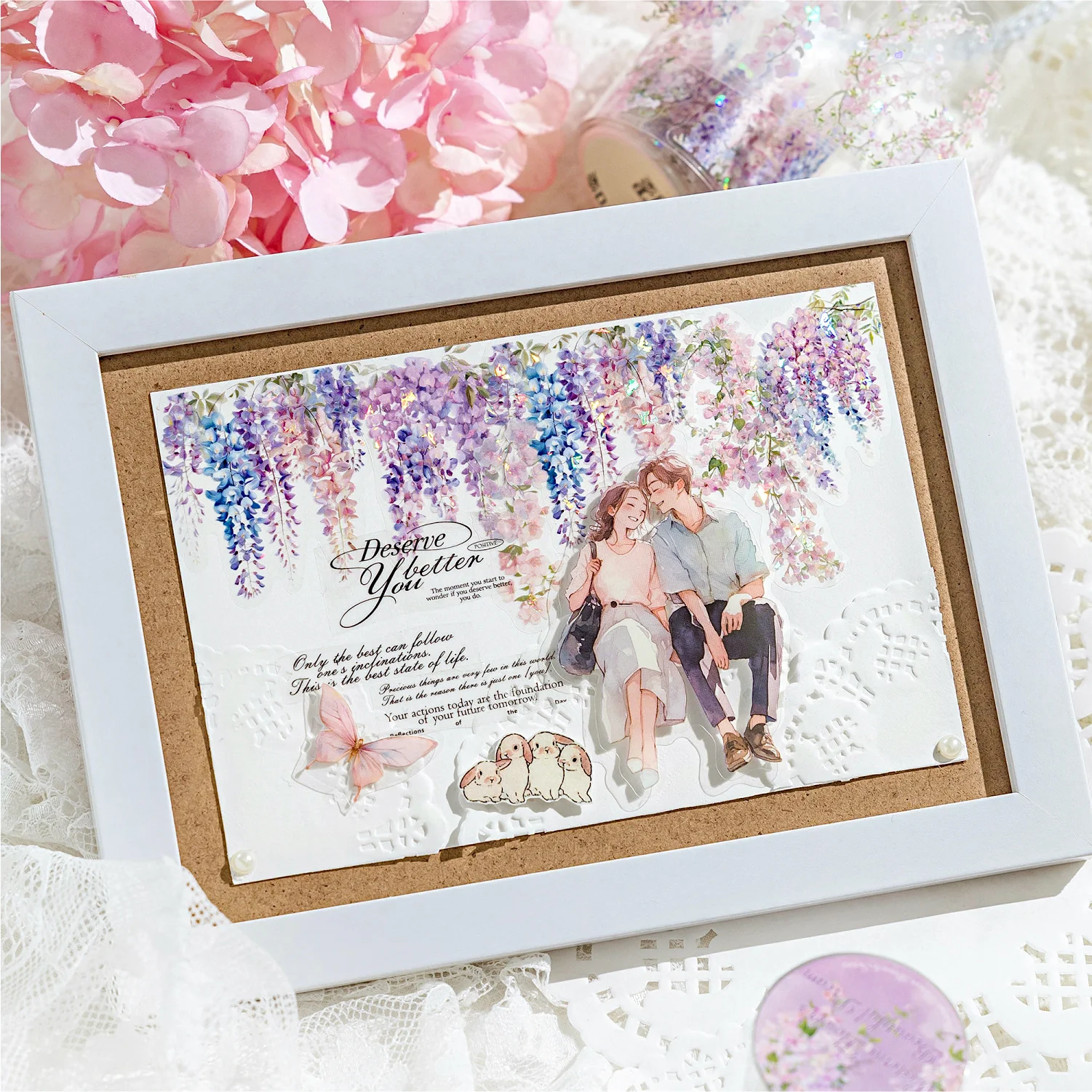 Wisteria Wine Holo Clear Masking Tape - Extra Large