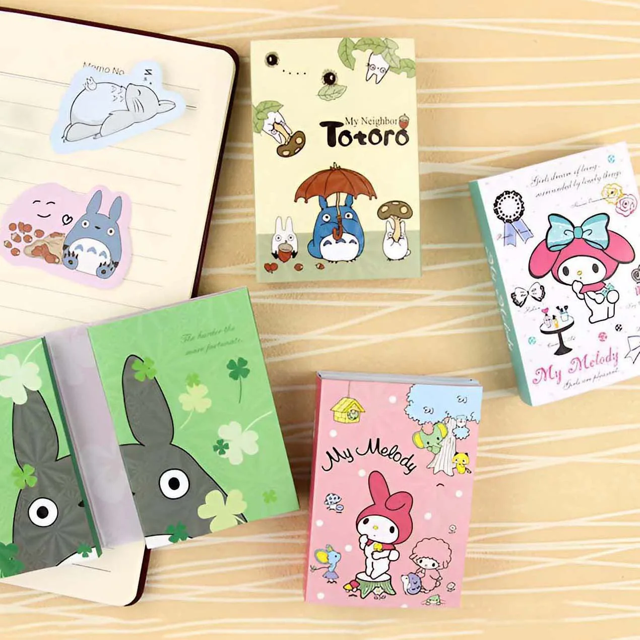 Totoro & My Melody Sticky Memo Set