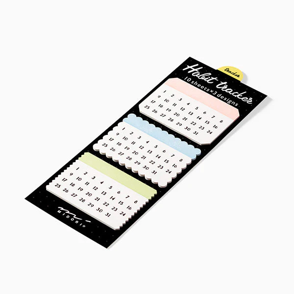 Midori Habit Tracker Sticky Notes - Colorful