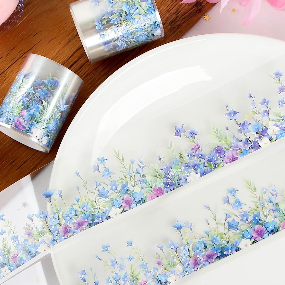 Bluebell Field Clear Masking Tape - Extra Wide