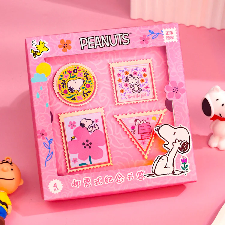 Peanuts Snoopy Paper Clips - Boxed Set of 4 - Pink