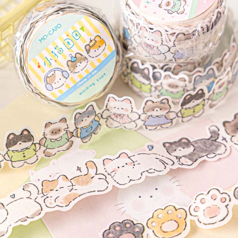 Doki-Doki Kitty Die-Cut Masking Tapes
