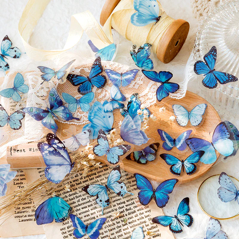 MO•CARD Original Deco Stickers - Blue Butterflies