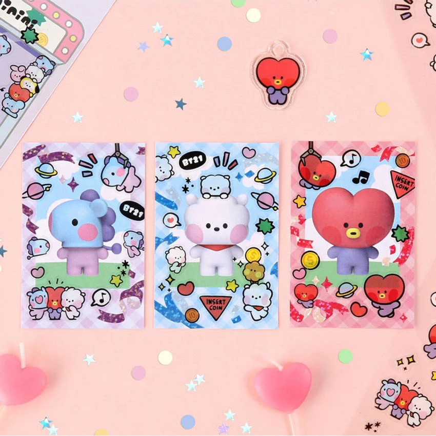 BT21 Clear Stickers - Minini