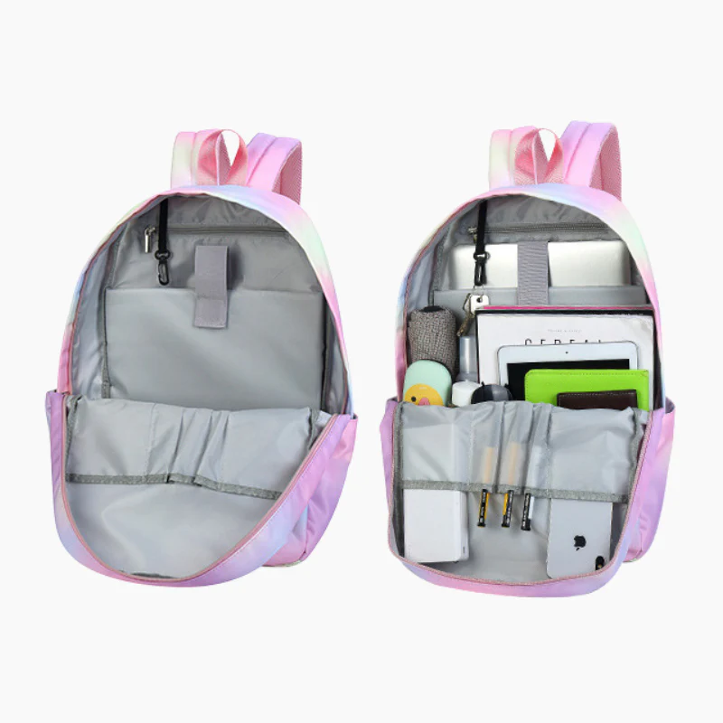 Rainbow Clouds Nylon Backpack