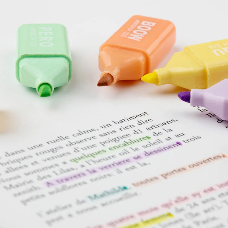 Mini Cartoon Animal Highlighters - Set of 6