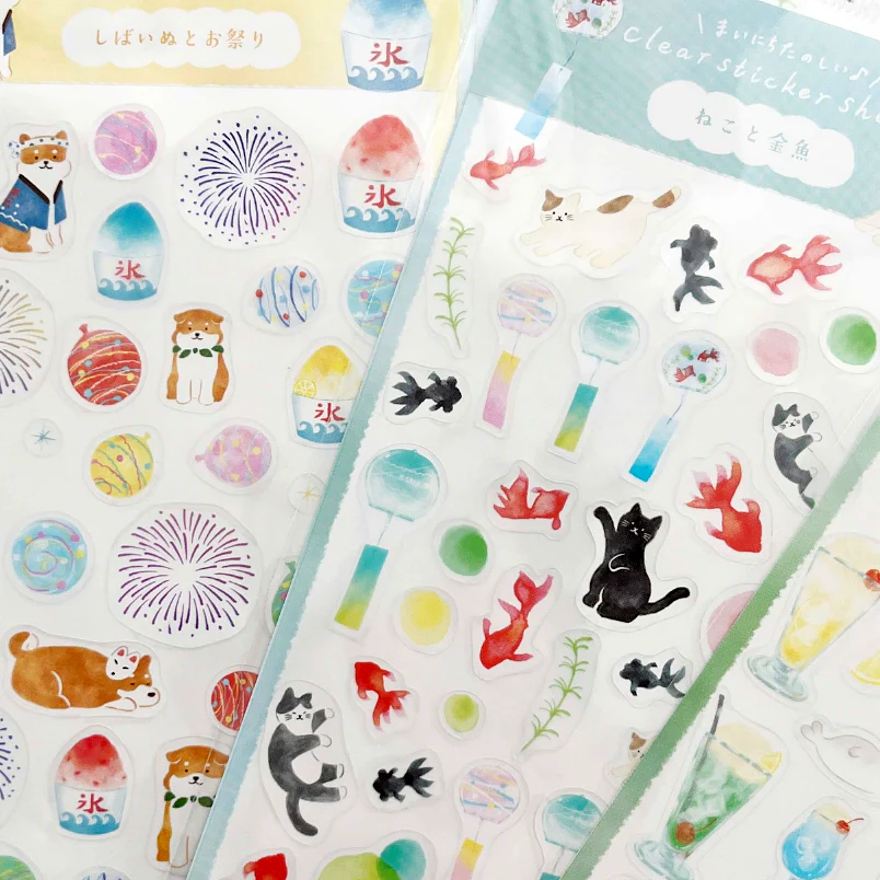 Furukawashiko Stickers - Limited Summer Edition - Cat & Koi Fish