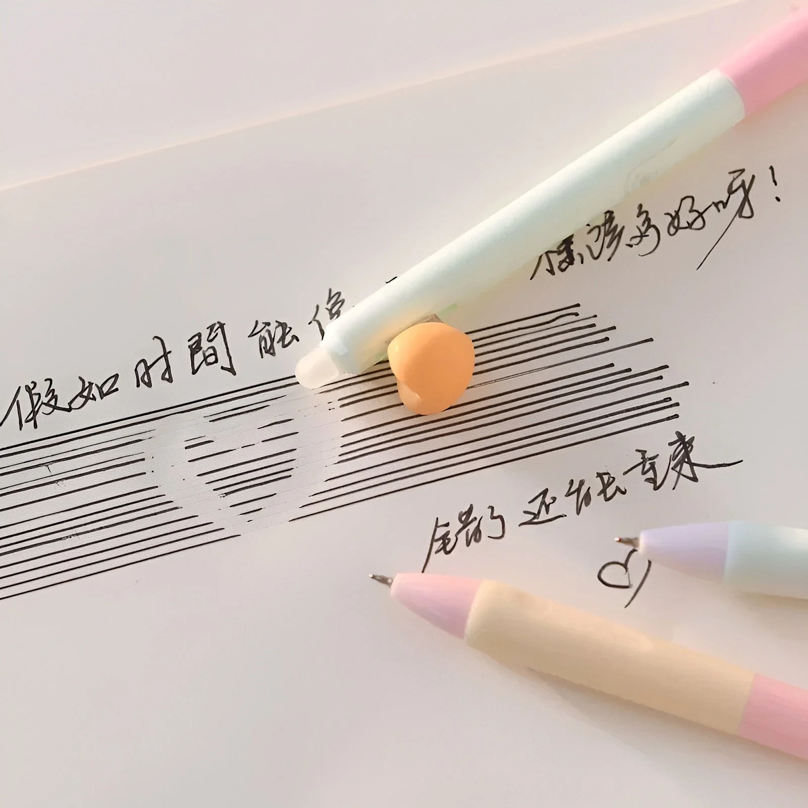 Heart Shaped Clip Erasable Gel Pen