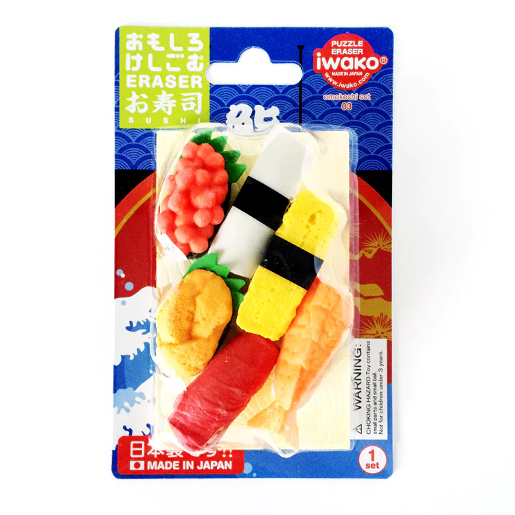 Iwako Sushi Eraser Set