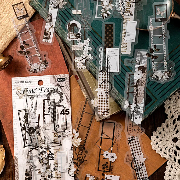 Long Strip Floral Journaling Stickers