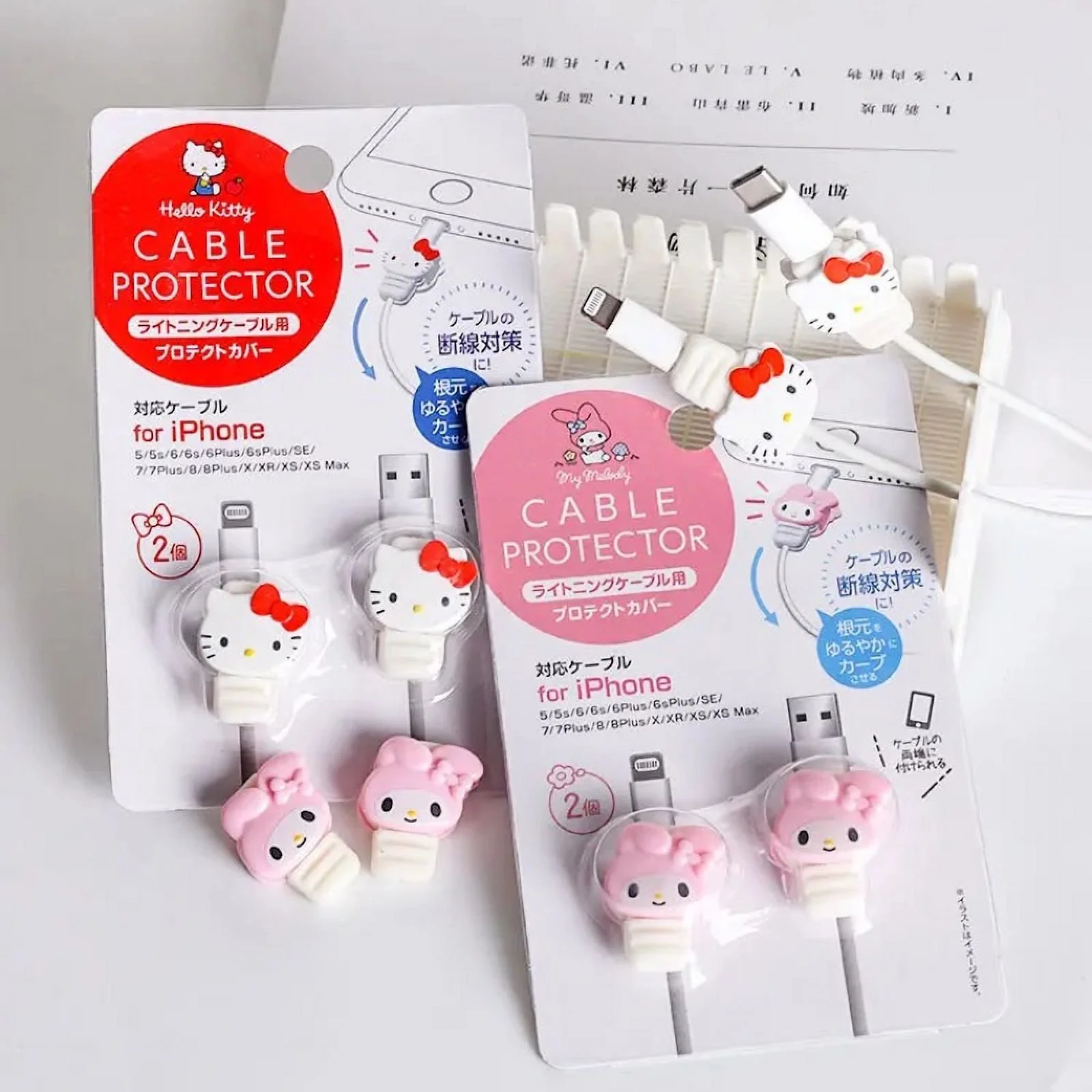 Sanrio Characters Cable Protector - Set of 2