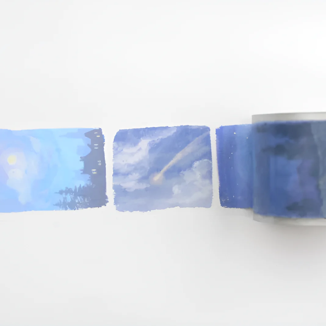 Mind Wave Wide Clear Tape - Landscape - Midnight Moonlight