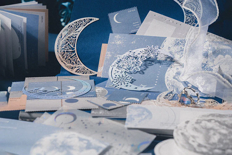 Midnight Moonlight Scrapbooking Paper Set