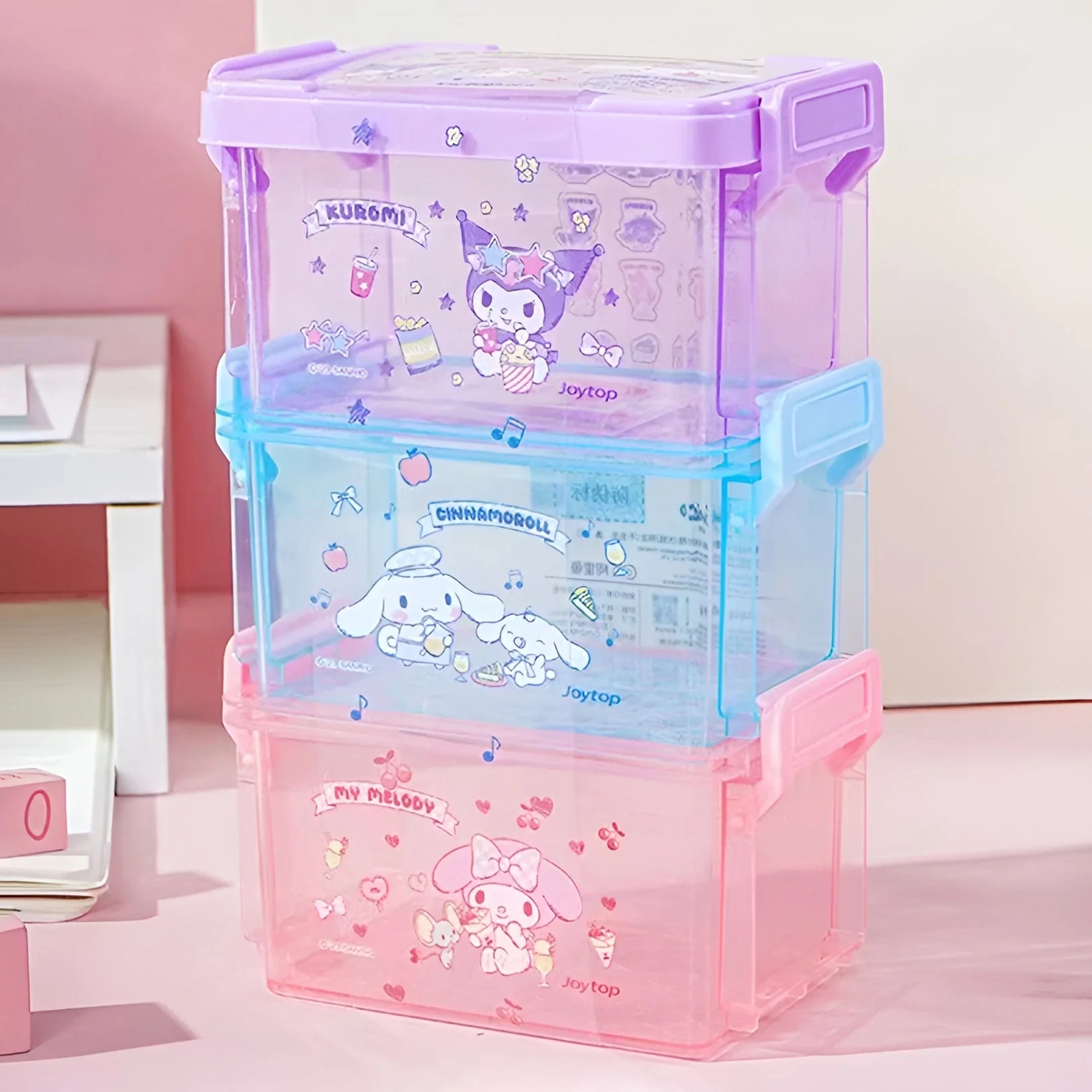 Stackable Sanrio Storage Boxes - Set of 3