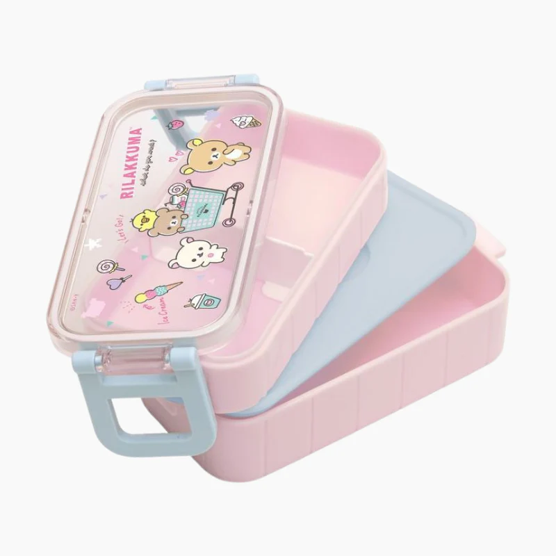 San-x Rilakkuma 2-Layer Bento Lunch Box - Pink