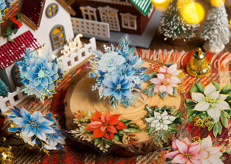 Christmas Flower Stickers