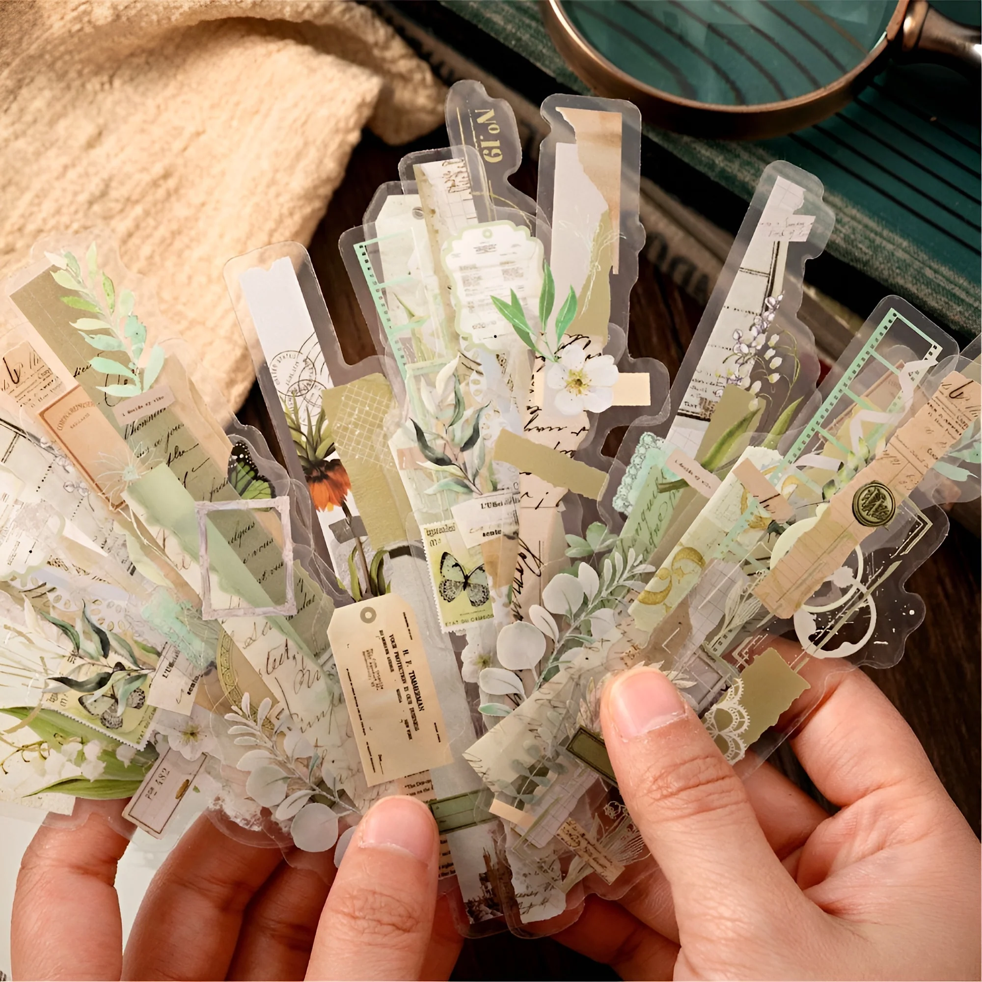 Long Strip Floral Journaling Stickers