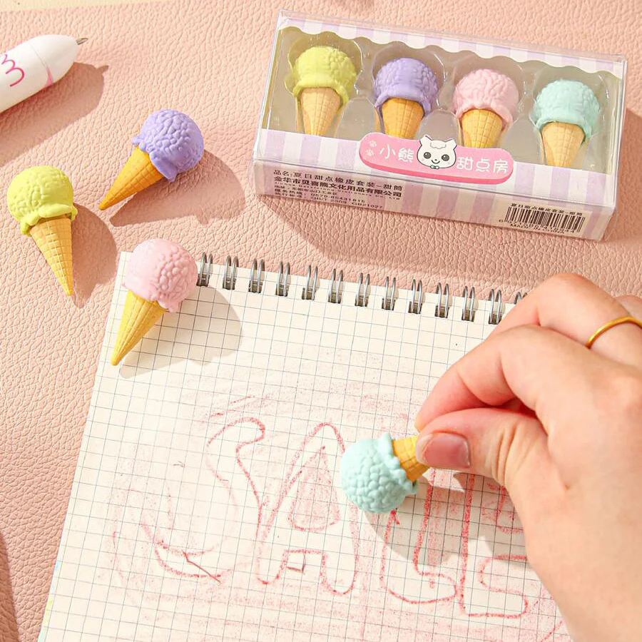 Mini Ice Cream Erasers
