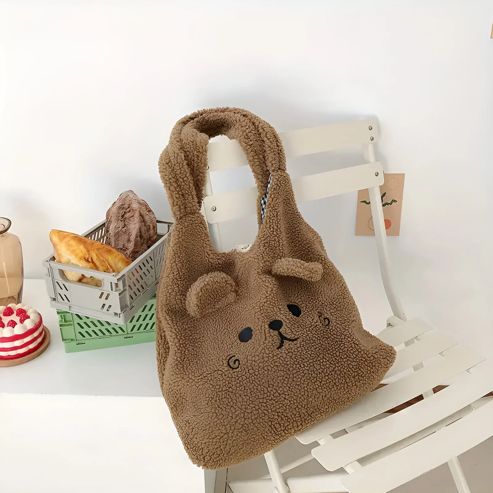 Bear Snuggler Sherpa Tote