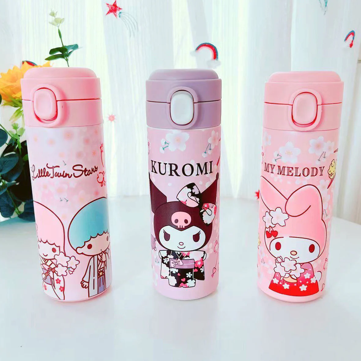 Sanrio Characters Water Bottle - Sakura Hana