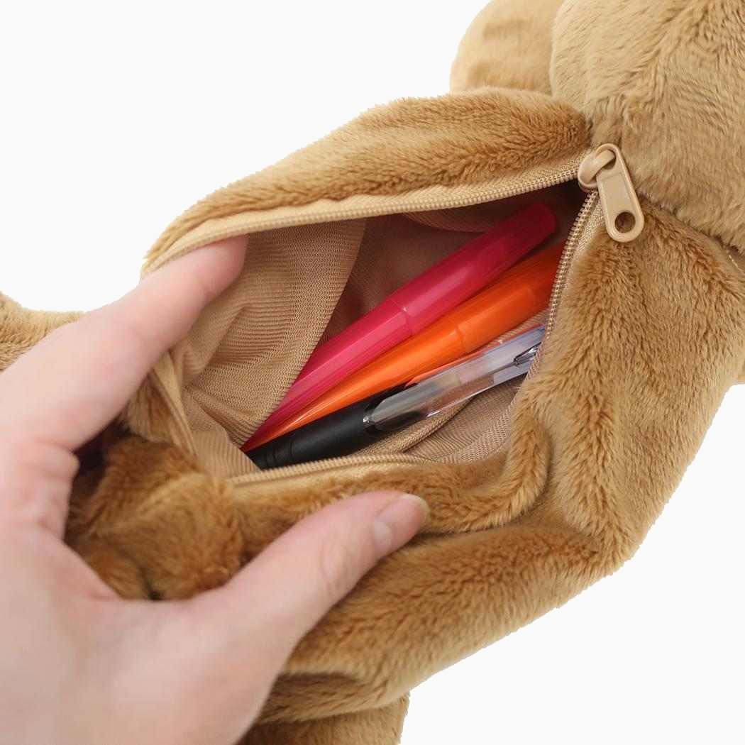 Kamio Japan Sleepy Critters Plush Pencil Case