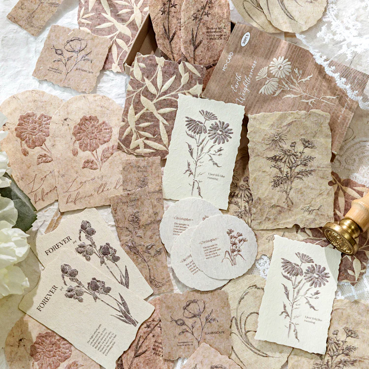 Pressed Flowers Embossed Paper - Boxed Set