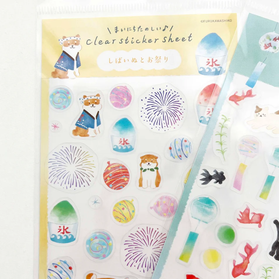 Furukawashiko Stickers - Limited Summer Edition - Shiba Fireworks