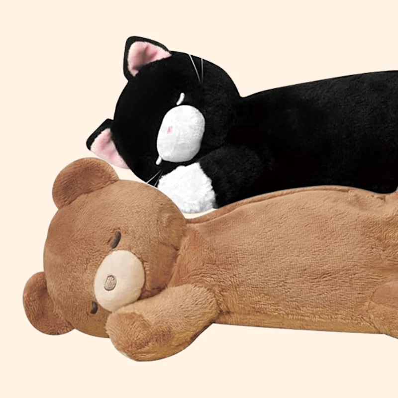 Kamio Japan Sleepy Critters Plush Pencil Case