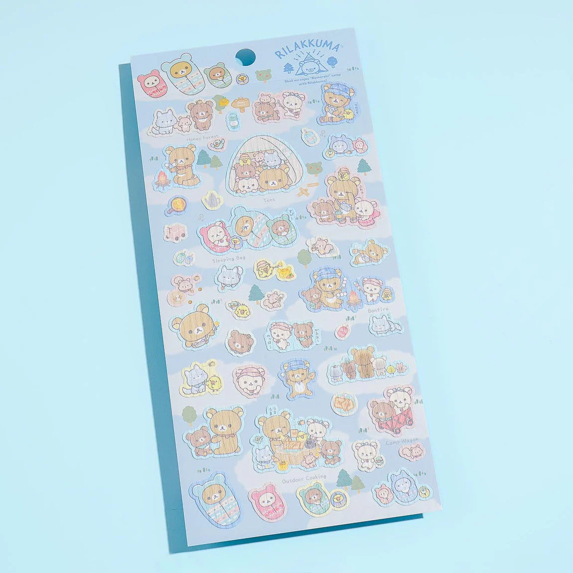 San-x Rilakkuma Flake Stickers - Camping