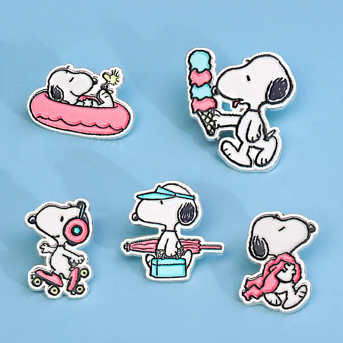 Peanuts Snoopy Enamel Pins - Boxed Set of 5 - Blue