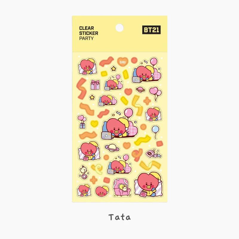 BT21 Clear Stickers - Party