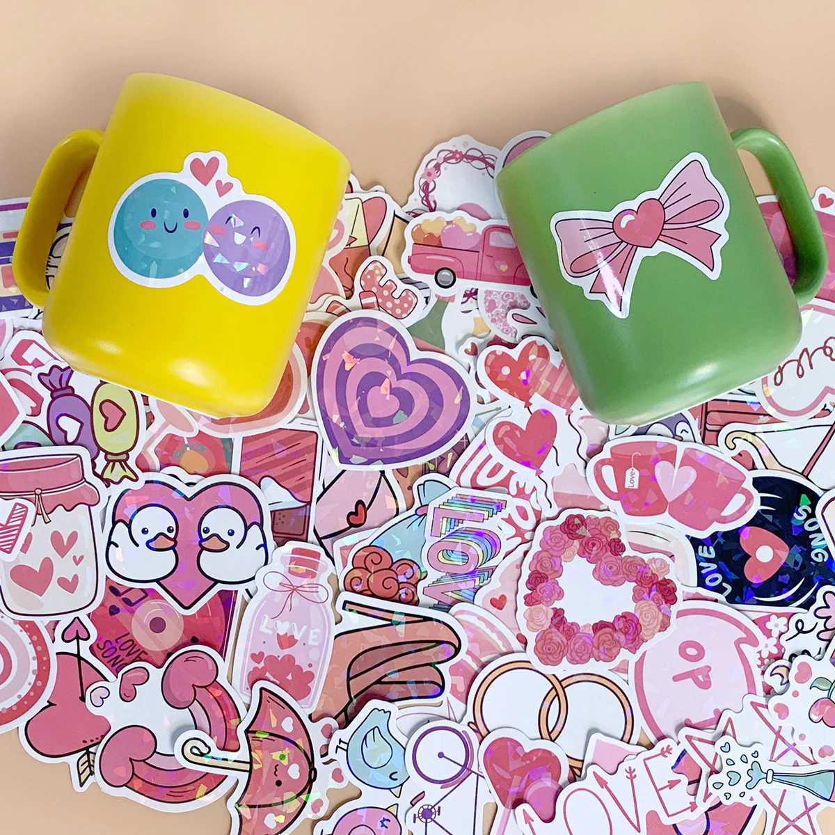 Cupid’s Holo Touch Stickers - Set of 100