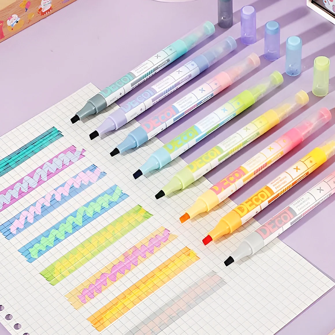 DreamShift DecoT Magic Double-Sided Color Markers - Set of 8