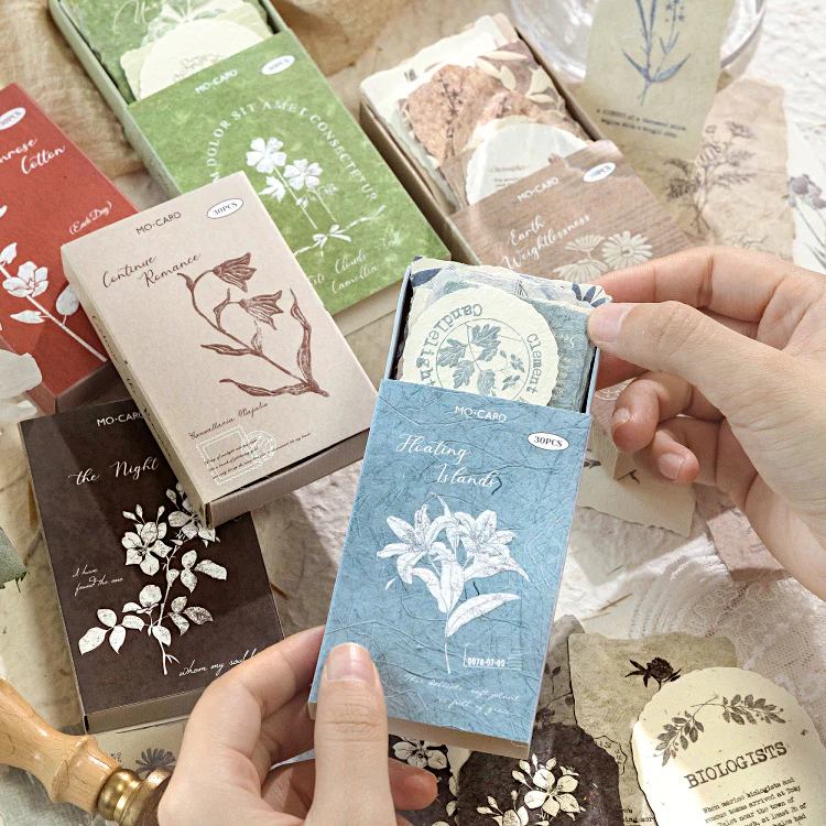 Pressed Flowers Embossed Paper - Boxed Set