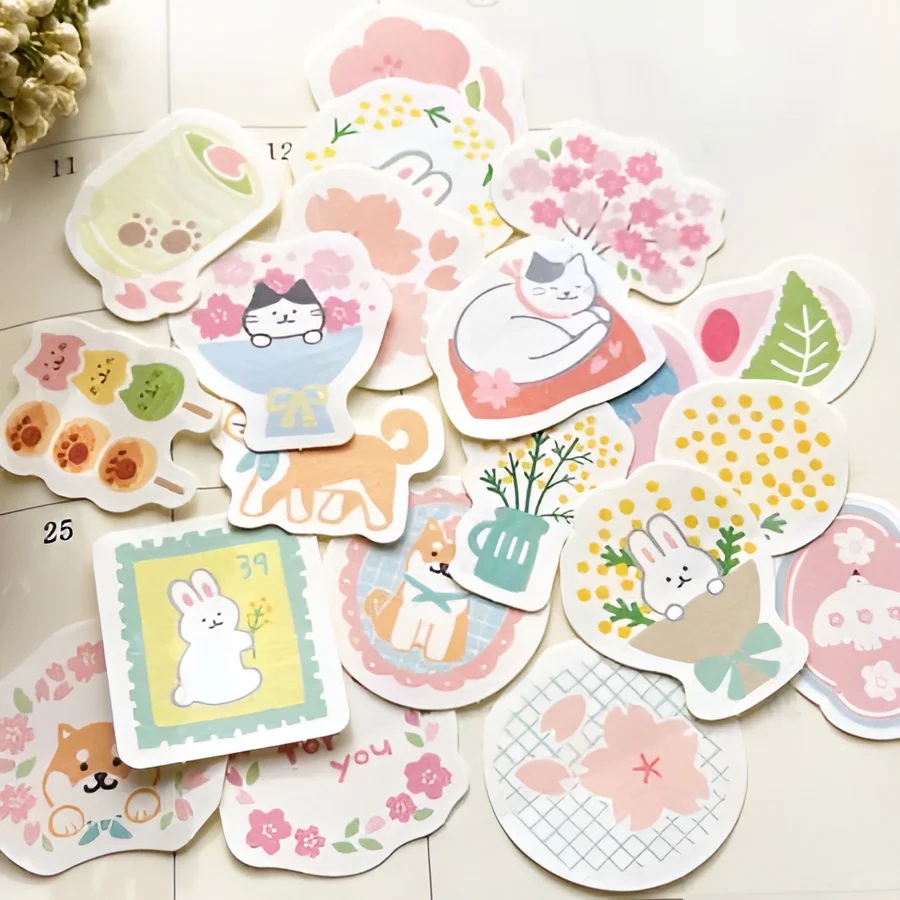 Furukawashiko Flake Stickers - Springtime Shiba