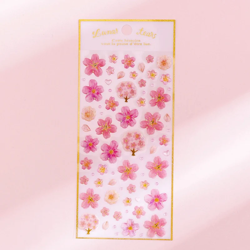 Luna’s Tears Puffy Sakura Stickers (2 Types)
