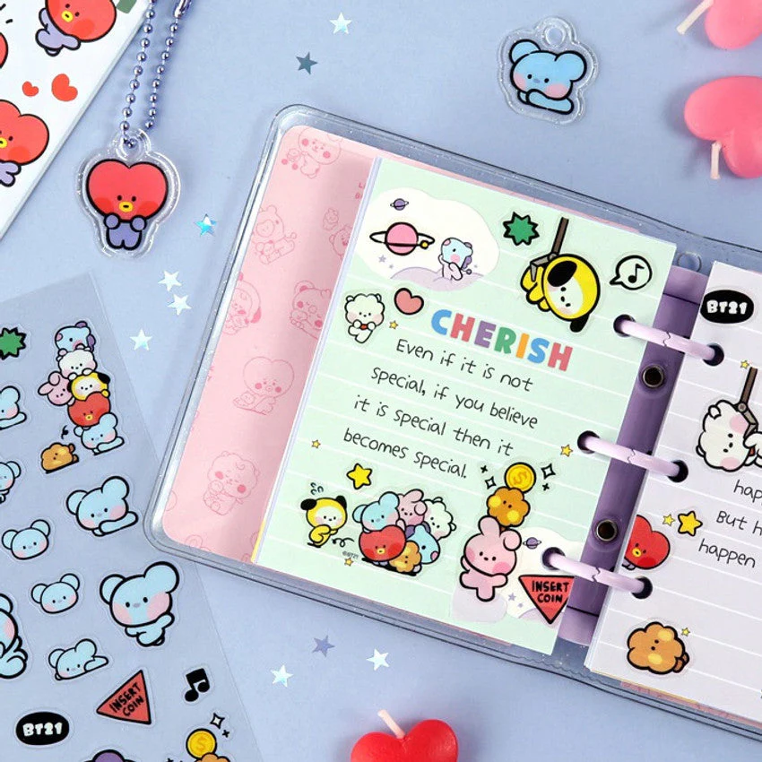 BT21 Clear Stickers - Minini
