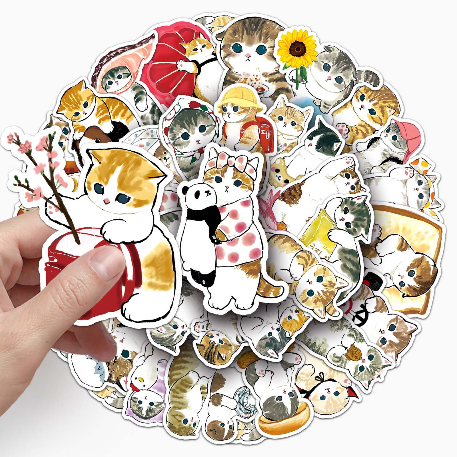 Mofusand Cat Stickers - Set of 50