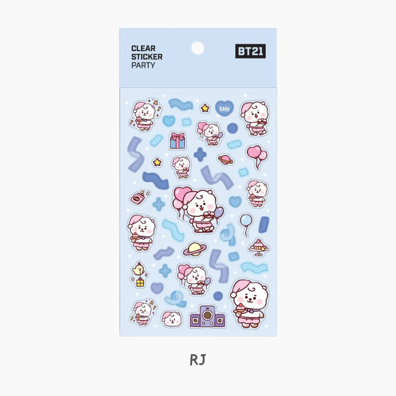 BT21 Clear Stickers - Party