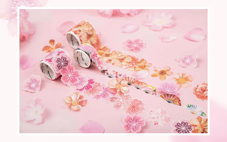 Floral Blossom Washi Sticker Roll
