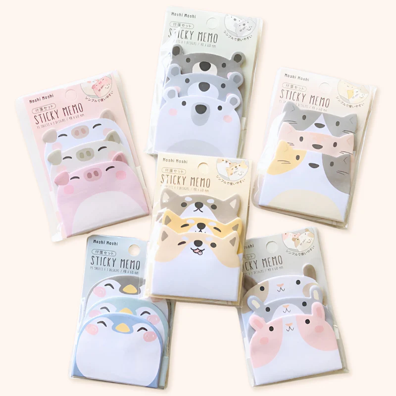 Moshi Moshi Animal Sticky Memo Pad