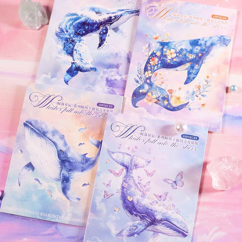 Deep Ocean Holo Whale Stickers - Limited Edition