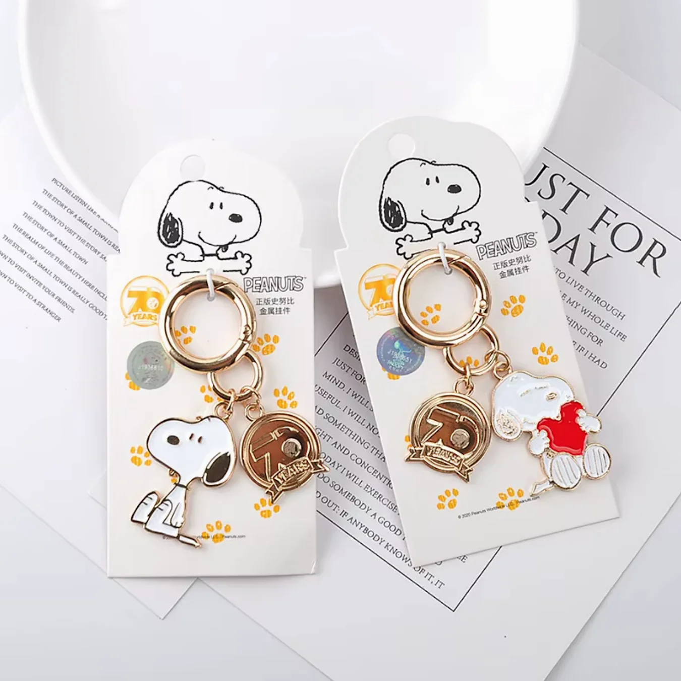 Peanuts Snoopy Keychain - Limited 70th Anniversary Edition