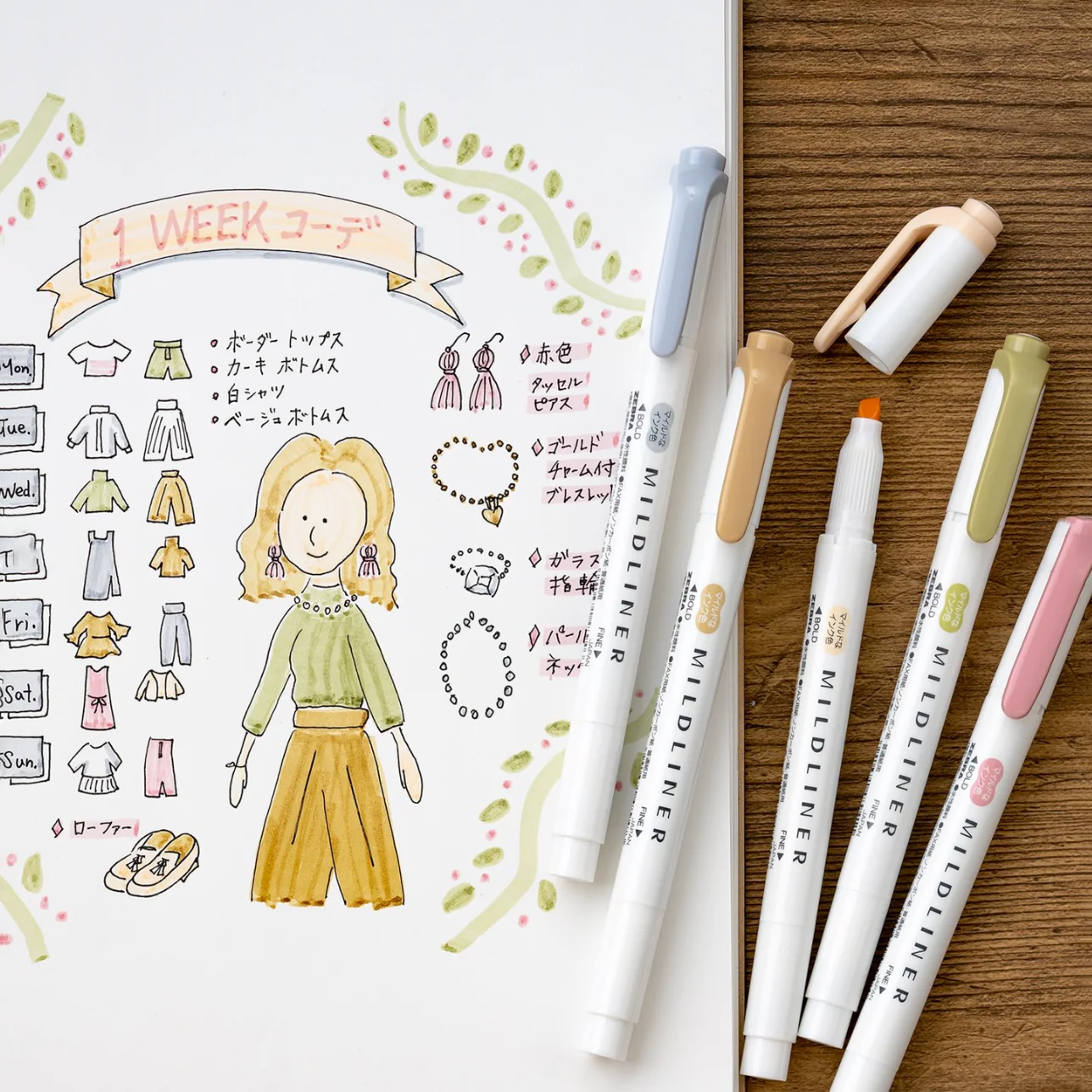 Zebra Mildliner Double Sided Highlighters - Mild Natural