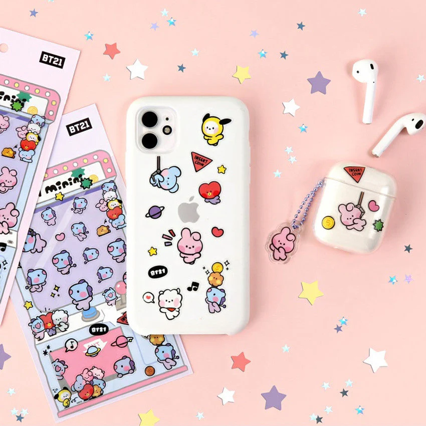 BT21 Clear Stickers - Minini