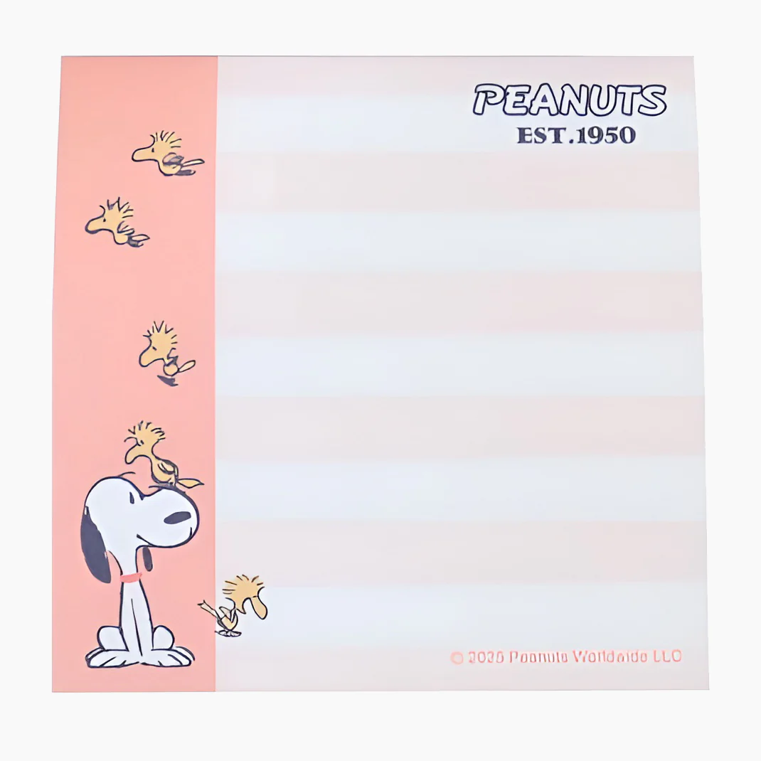 Peanuts Snoopy Memo Pad - Vintage Series - Snoopy & Woodstock