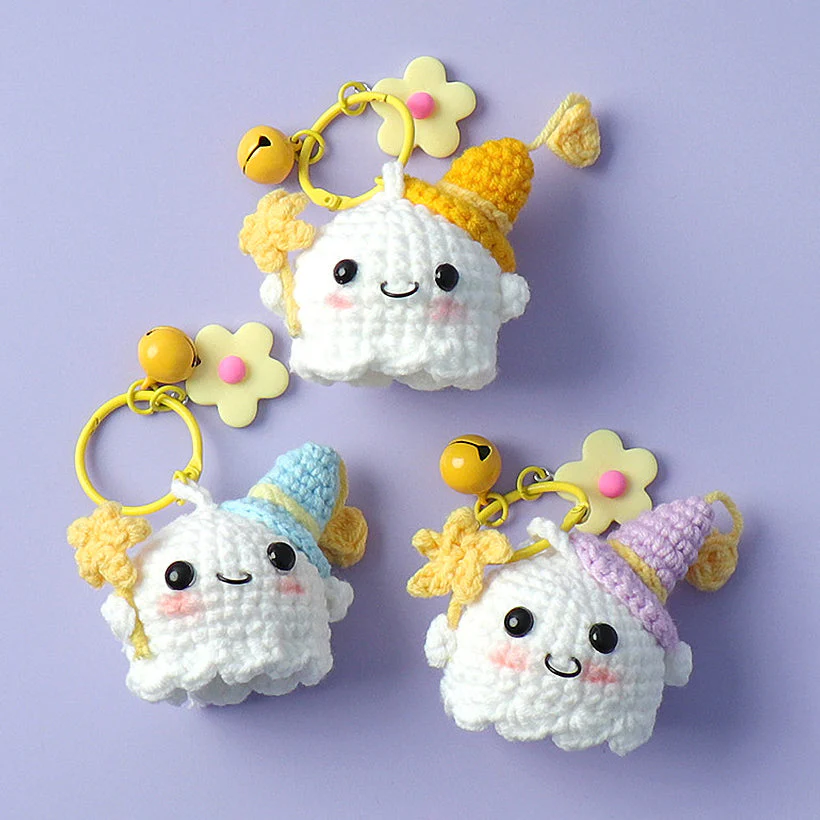 Not-so-Scary Cute Ghost Crotchet Keychain