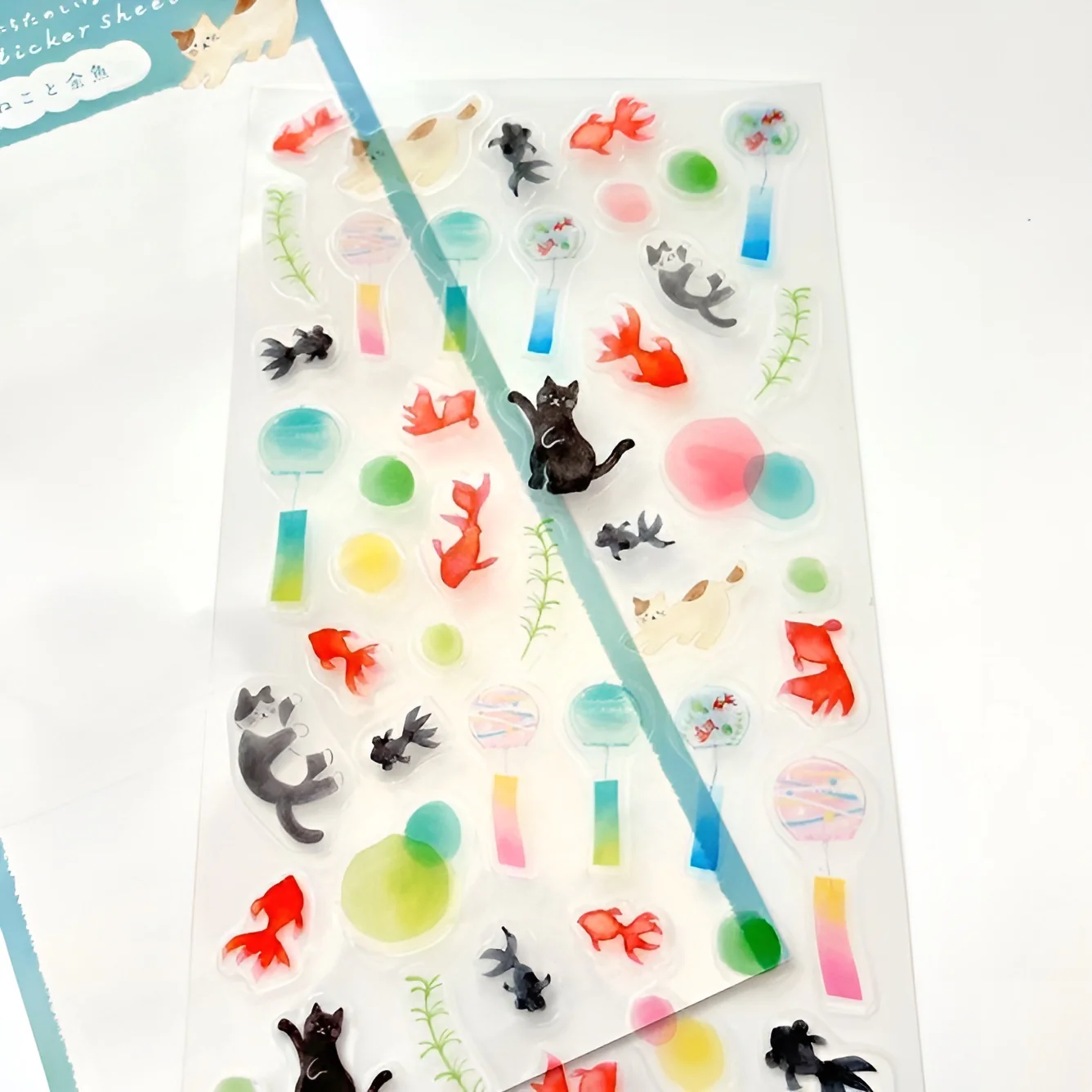 Furukawashiko Stickers - Limited Summer Edition - Cat & Koi Fish
