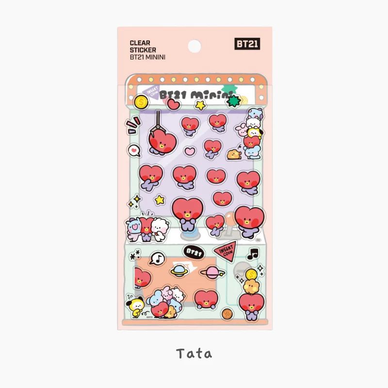 BT21 Clear Stickers - Minini