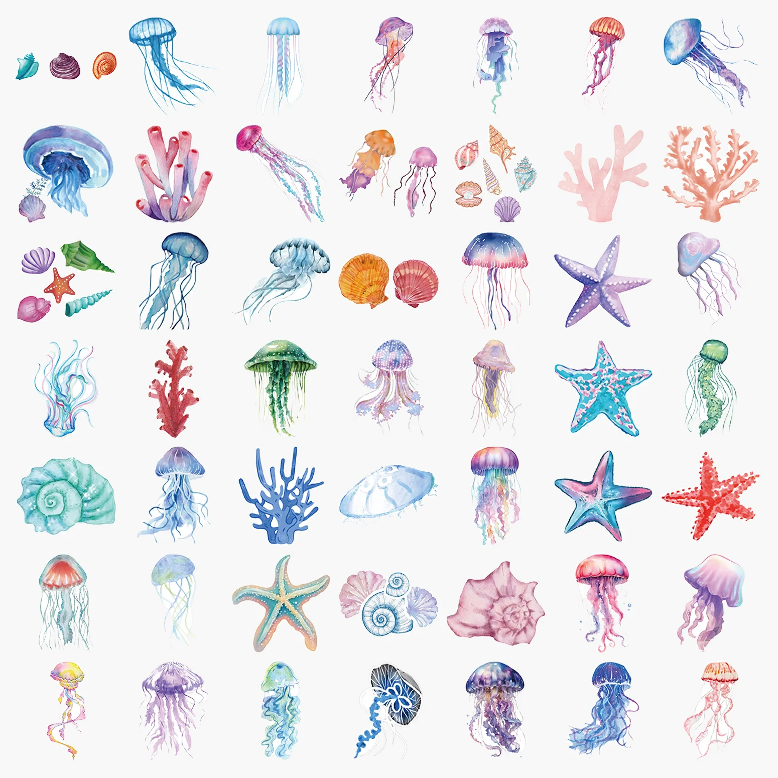 Jellyfish Garden Stickers - Limited Summer Edition